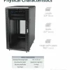 StarTech 4-Post 22U Server Rack Cabinet, 19" Data Rack Cabinet for Computer / IT Equipment, Home Network Rack, Half Height Server Rack