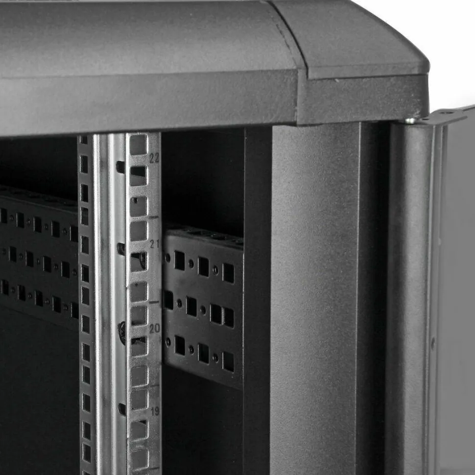 StarTech 4-Post 22U Server Rack Cabinet, 19" Data Rack Cabinet for Computer / IT Equipment, Home Network Rack, Half Height Server Rack