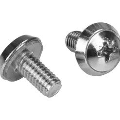 StarTech Rack Screws, 20 Pack, Installation Tool, 12 mm M6 Screws, M6 Nuts, Cabinet Mounting Screws and Cage Nuts, TAA