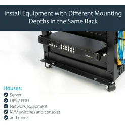 StarTech Rail Depth Adapter Kit for Server Racks, 4 in. (10 cm) Rack Extender, 1U, TAA