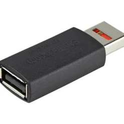 StarTech Secure Charging USB Data Blocker Adapter, Male/Female USB-A Data Blocking Charge/Power-Only Charging Adapter for Phone/Tablet