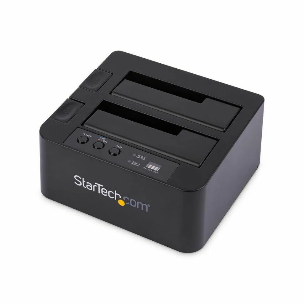 StarTech Standalone Hard Drive Duplicator Dock, External Dual Bay HDD/SSD Cloner/Copier, USB 3.0 / eSATA, SATA Disk Cloning / Recovery