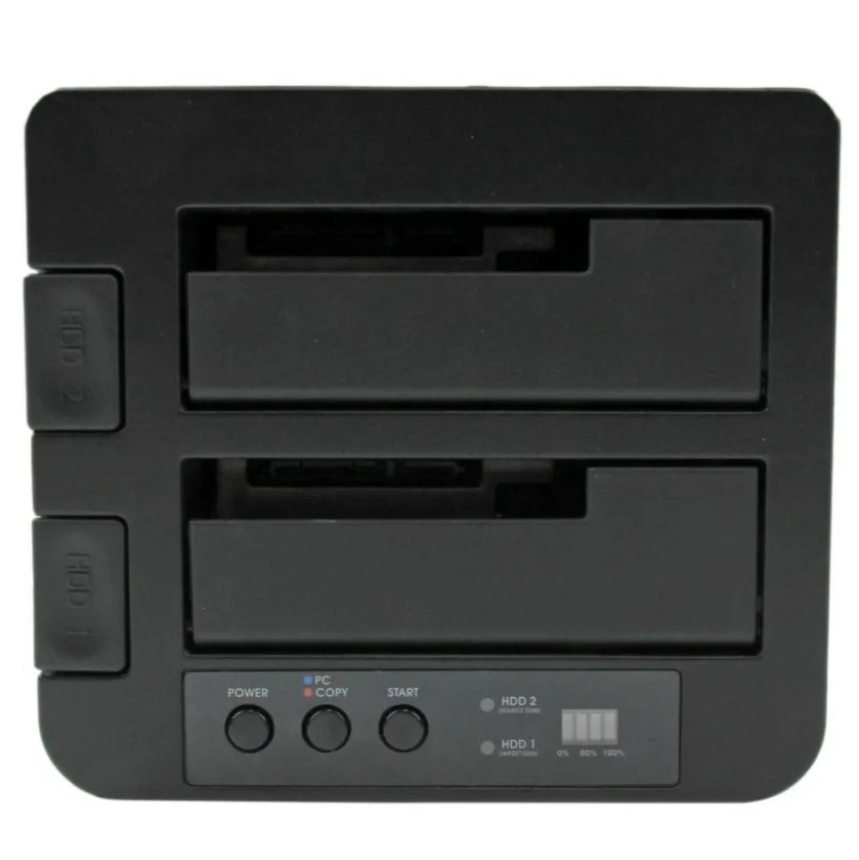 StarTech Standalone Hard Drive Duplicator Dock, External Dual Bay HDD/SSD Cloner/Copier, USB 3.0 / eSATA, SATA Disk Cloning / Recovery