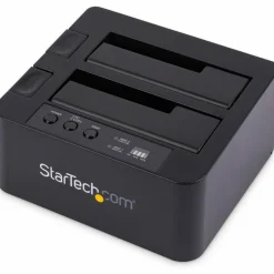 StarTech Standalone Hard Drive Duplicator Dock, External Dual Bay HDD/SSD Cloner/Copier, USB 3.0 / eSATA, SATA Disk Cloning / Recovery