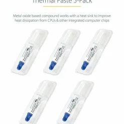 StarTech Thermal Paste, Pack of 5 Syringes (1.5g/ea), Metal Oxide Heat Sink Compound, CPU Paste