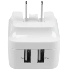 StarTech Travel USB Wall Charger - 2 Port - White - Universal Travel Adapter - International Power Adapter - USB Charger