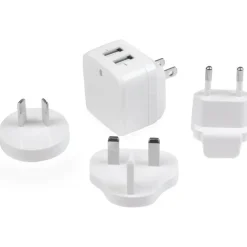 StarTech Travel USB Wall Charger - 2 Port - White - Universal Travel Adapter - International Power Adapter - USB Charger