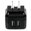 StarTech Travel USB Wall Charger - 2 Port - Black - Universal Travel Adapter - International Power Adapter - USB Charger