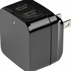 StarTech Travel USB Wall Charger - 2 Port - Black - Universal Travel Adapter - International Power Adapter - USB Charger