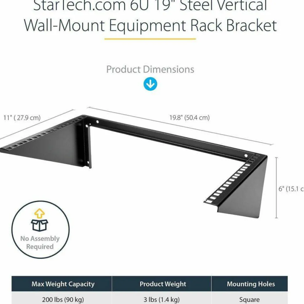 StarTech 6U 19-Inch Steel Vertical Rack and Wallmountable Server Rack, TAA
