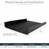 StarTech 2U 22in Vented Rack Mount Shelf - Fixed 22 inch Deep antilever Rackmount Tray for Server Rack Cabinet Shelf - 50lbs / 23kg