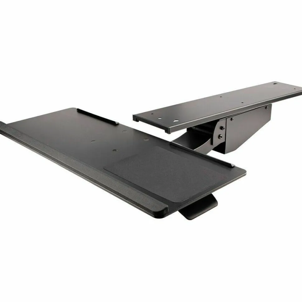 StarTech Under Desk Keyboard Tray, Height Adjustable Keyboard and Mouse Tray (10" x 26"), Ergonomic Computer Keyboard Tray w/Mouse Pad