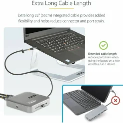 StarTech USB C Docking Station, Dual 4K 60Hz HDMI, compatible with MacBook Pro (M1/M2/M3/M4) and Windows, 10Gbps USB Hub, GbE, 100W PD