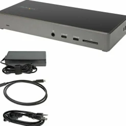 StarTech USB C Dock, Triple 4K Monitor USB-C Docking Station with DP 1.4 & DSC, 2x DisplayPort & 1x HDMI, 100W PD, 6x USB (2x 10Gbps)
