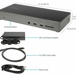 StarTech USB C Dock, Triple 4K Monitor USB-C Docking Station with DP 1.4 & DSC, 2x DisplayPort & 1x HDMI, 100W PD, 6x USB (2x 10Gbps)