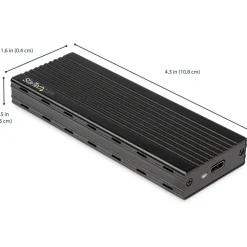 StarTech USB-C (10Gbps) to M.2 NVMe SSD Enclosure, Portable M.2 PCIe Aluminum Case, 1GB/s Read & Write, Mac & PC, TAA