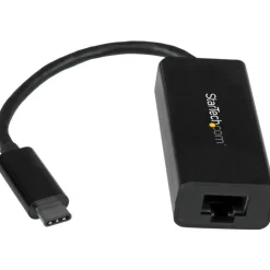 StarTech USB C to Gigabit Ethernet Adapter - Thunderbolt 3 - 10/100/1000Mbps - Black