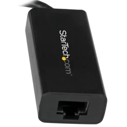 StarTech USB C to Gigabit Ethernet Adapter - Thunderbolt 3 - 10/100/1000Mbps - Black