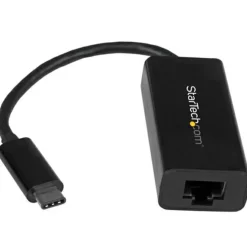 StarTech USB C to Gigabit Ethernet Adapter - Thunderbolt 3 - 10/100/1000Mbps - Black