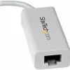 StarTech USB-C to Gigabit Ethernet Adapter - White - Thunderbolt 3 Port Compatible - USB Type C Network Adapter