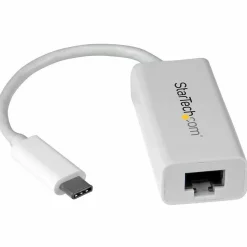 StarTech USB-C to Gigabit Ethernet Adapter - White - Thunderbolt 3 Port Compatible - USB Type C Network Adapter