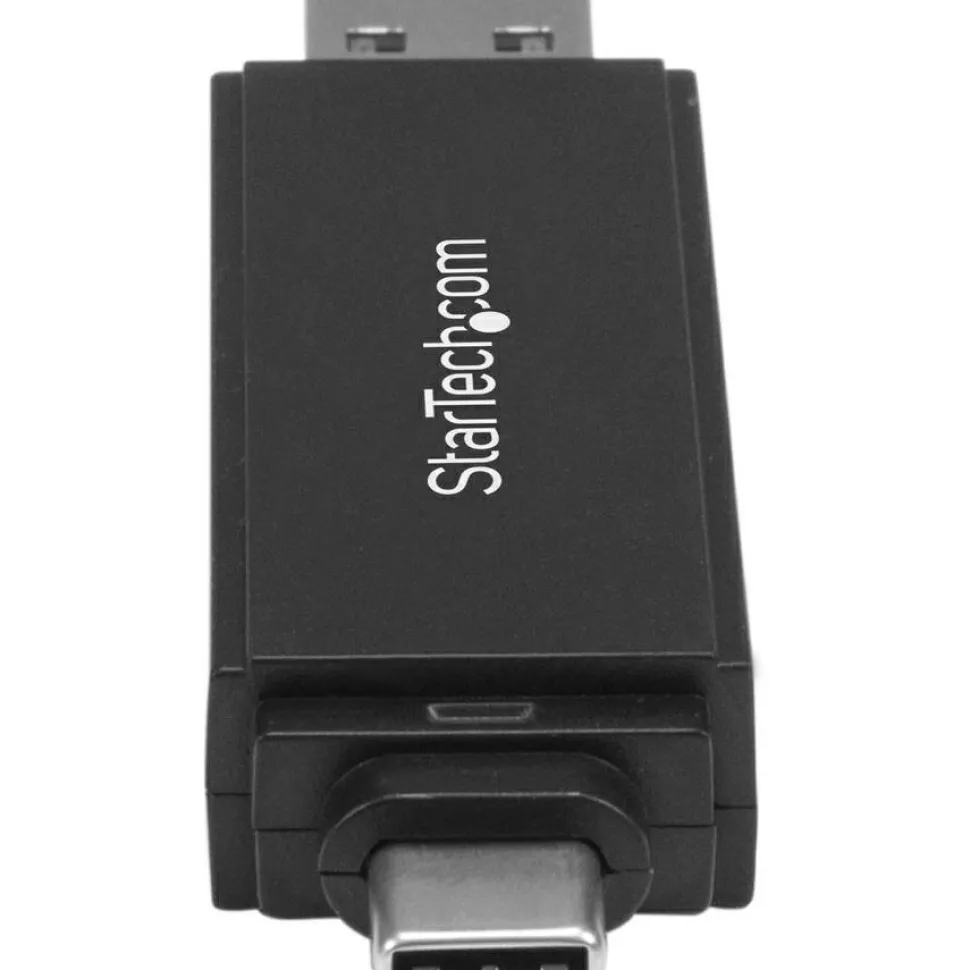 StarTech USB 3.0 Memory Card Reader for SD and microSD Cards - USB-C and USB-A - Portable USB SD and microSD Card Reader