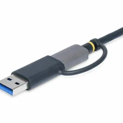 StarTech USB 3.0 Multi-Media Memory Card Reader, SD/microSD/CompactFlash, USB-C 5Gbps External Card Reader with Attached USB-A Adapter