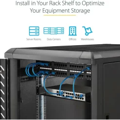 StarTech 1U Server Rack Cabinet Shelf - Fixed 12