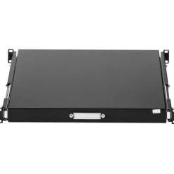 StarTech 1U Sliding Server Rack Mount Keyboard Shelf Tray, 55lbs (25Kg), 22in (55cm) Deep Steel Pull Out Drawer for 19