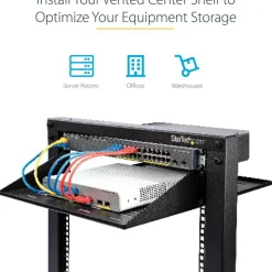 StarTech 2U Vented Server Rack Shelf - Center Mount Fixed 20