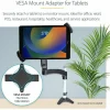 StarTech VESA Mount Adapter for Tablets 7.9 to 12.5in, Up to 2kg /4.4lb, 75x75/100x100, Universal Anti-Theft Tablet VESA Mount Clamp