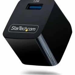 StarTech 12W One-Port USB-A Wall Charger, 1x USB-A, iPhone Pro/17/16, iPad, Samsung Galaxy, Portable USB Charger, Black