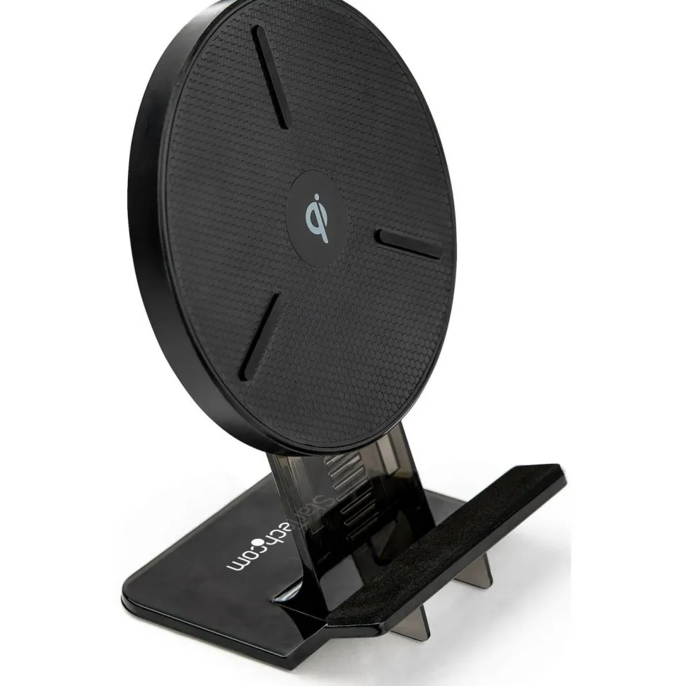 StarTech 15W Qi Wireless Charging Stand, Universal Qi Certified Wireless Charger Stand or Pad, For iPhone/Samsung Galaxy/Google Pixel