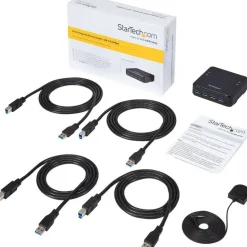 StarTech 4X4 USB 3.0 Peripheral Sharing Switch - USB Switch for Mac / Windows / Linux - 4 Port USB 3.0 Switch - USB A/B Switch