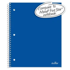 Stellar Poly Notebook, 8-1/2" x 11", 1 Subject, College Ruled, 100 Sheets, Blue
