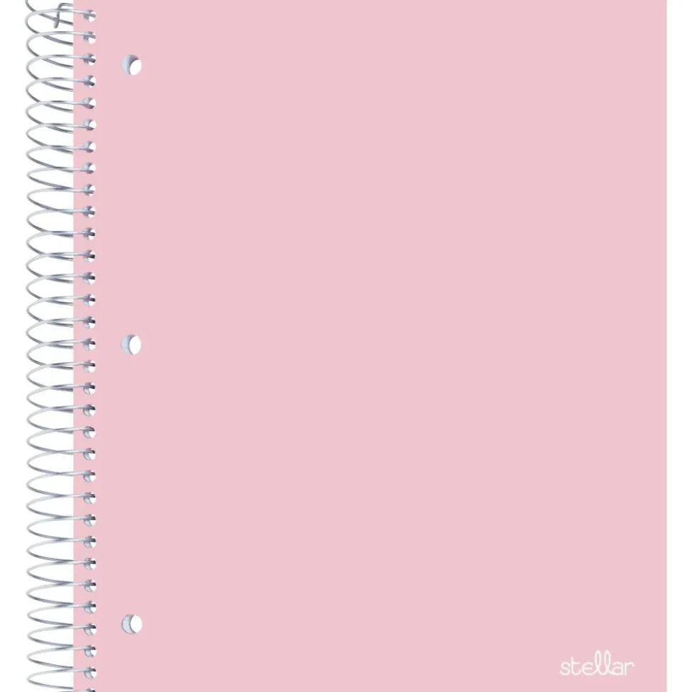 Stellar Poly Notebook, 8-1/2" x 11", 5 Subject, College Ruled, 200 Sheets, Blush