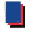Stellar Poly Notebook, 4-1/2" x 7", 1 Subject, College Ruled, 100 Sheets, Assorted Colors, Pack Of 3 Notebooks