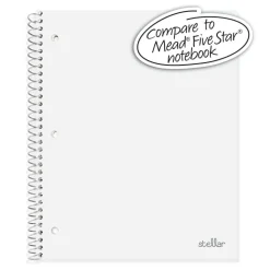 Stellar Poly Notebook, 8-1/2" x 11", 1 Subject, College Ruled, 100 Sheets, White