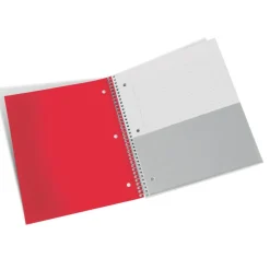 Stellar Poly Notebook, 8-1/2" x 11", 1 Subject, College Ruled, 100 Sheet, Red