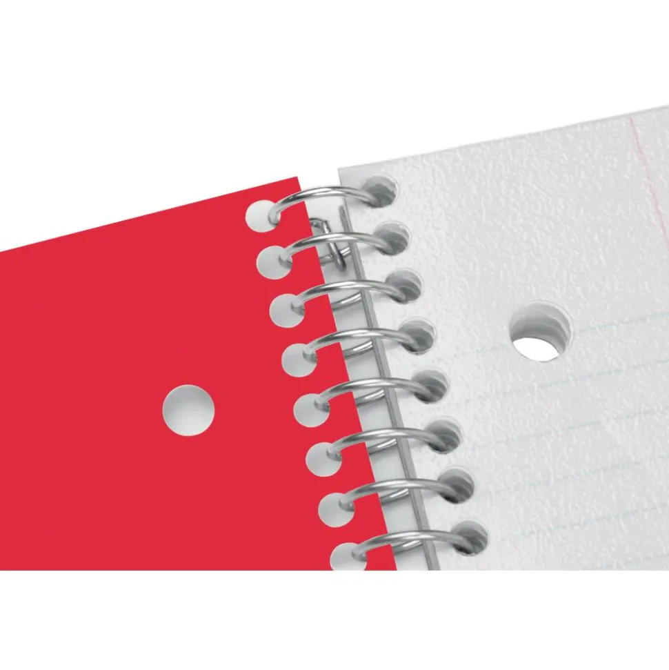 Stellar Poly Notebook, 8-1/2" x 11", 1 Subject, College Ruled, 100 Sheet, Red