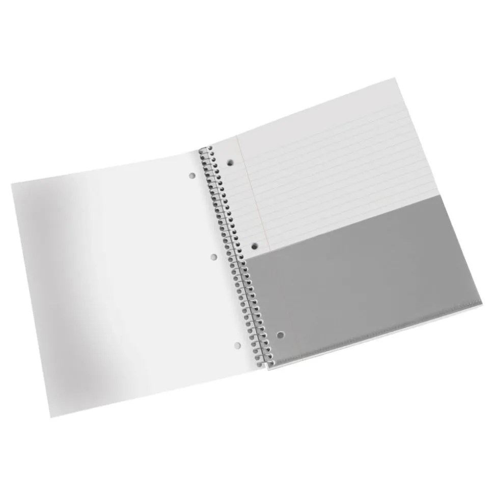Stellar Poly Notebooks, 8" x 10-1/2", 1 Subject, Wide Ruled, 100 Sheets, Assorted Colors, Pack Of 4 Notebooks