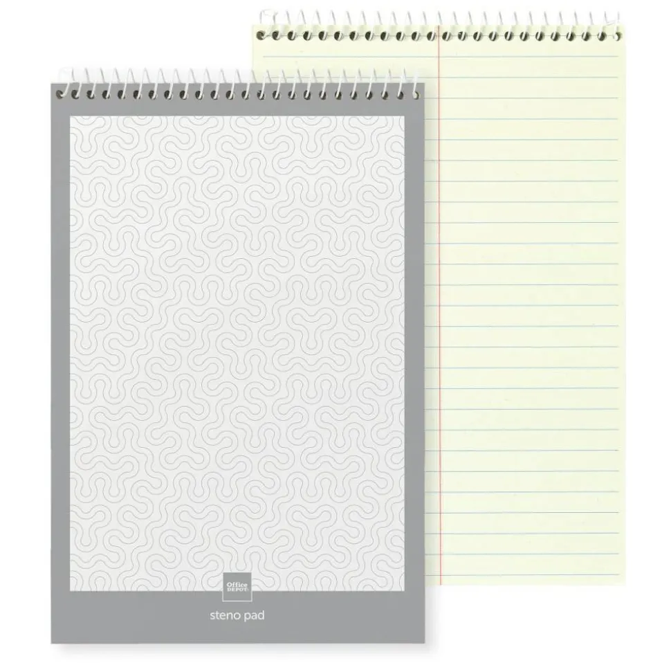 Steno Books, 6" x 9", Gregg Ruled, 70 Sheets, Greentint, Pack Of 12