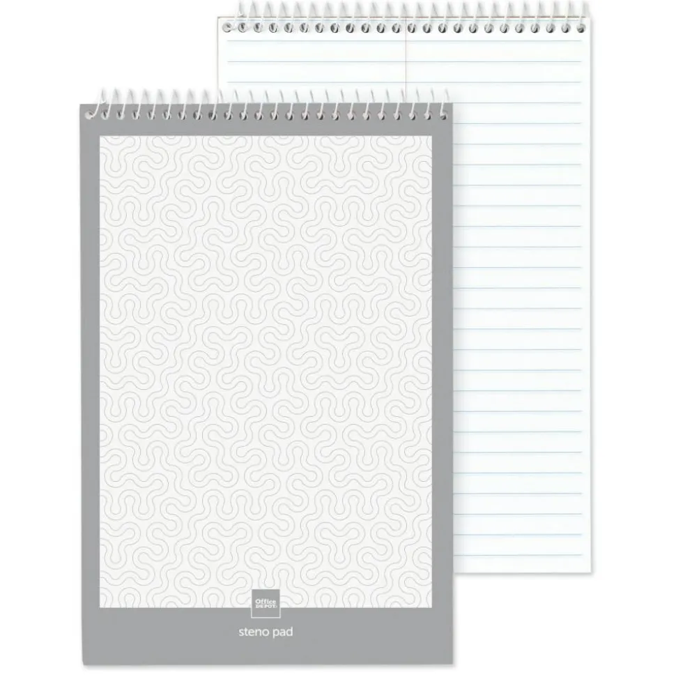 Steno Books, 6" x 9", Gregg Ruled, 70 Sheets, White, Pack Of 12