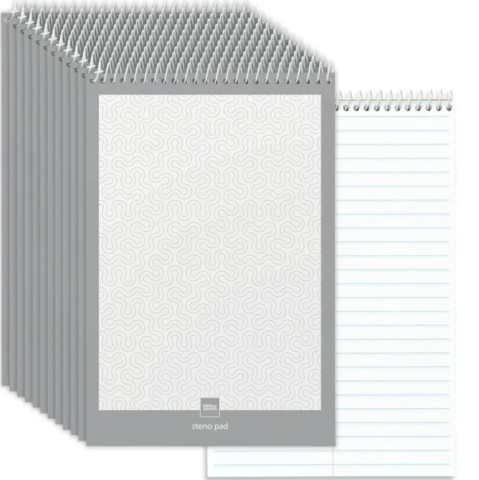 Steno Books, 6" x 9", Gregg Ruled, 70 Sheets, White, Pack Of 12