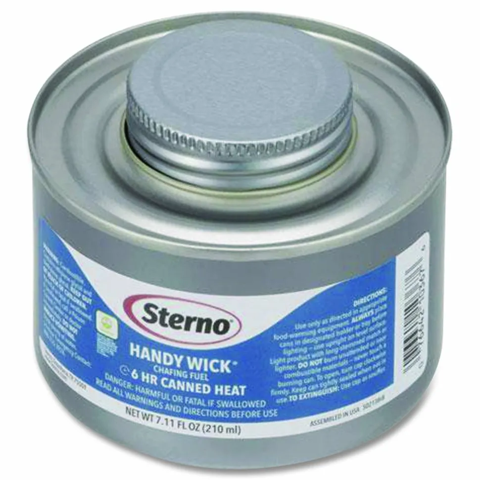 Sterno Chafing Fuel Can With Stem Wick, Methanol, 6 Hour Burn, 1.89 g, 24/Carton