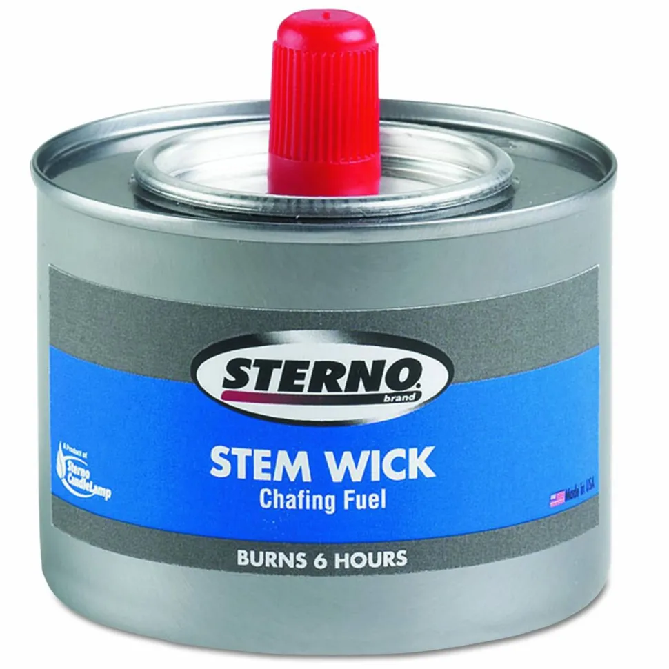 Sterno Chafing Fuel Can With Stem Wick, Methanol, 6 Hour Burn, 1.89 g, 24/Carton