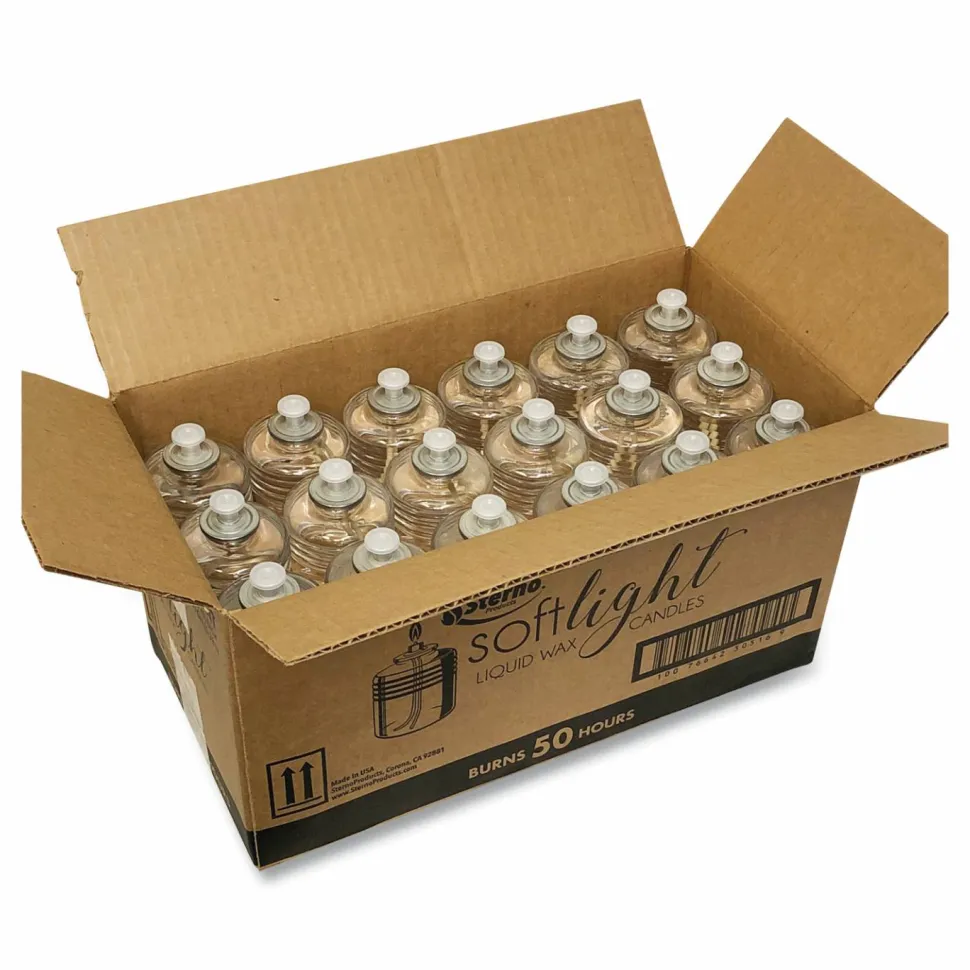 Sterno Soft Light Liquid Wax, 50 Hour Burn, 126 g, Clear, 36/Carton