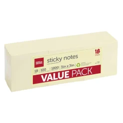 Sticky Notes Value Pack, 30% Recycled, 3