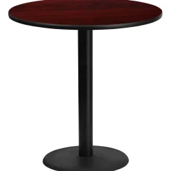 Stiles 42'' Round Mahogany Laminate Table Top with 24'' Round Bar Height Table Base