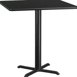 Stiles 42'' Square Black Laminate Table Top with 33'' x 33'' Table Height Base